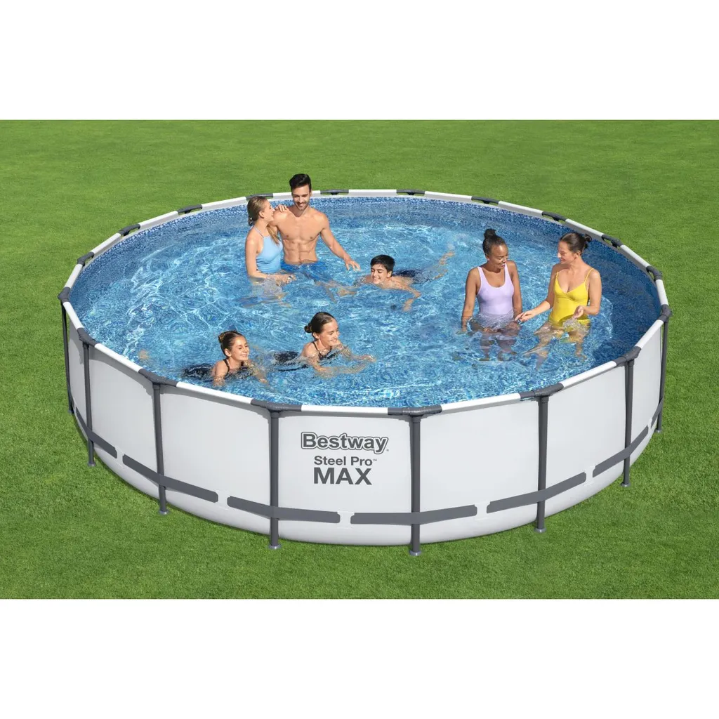 Bestway Steel Pro Max™ Frame Pool Komplett-Set, Rund, 549x122cm, 56462 4 Bestway Steel Pro Max™ Frame Pool Komplett-Set, Rund, 549x122cm, 56462 – Bild 2
