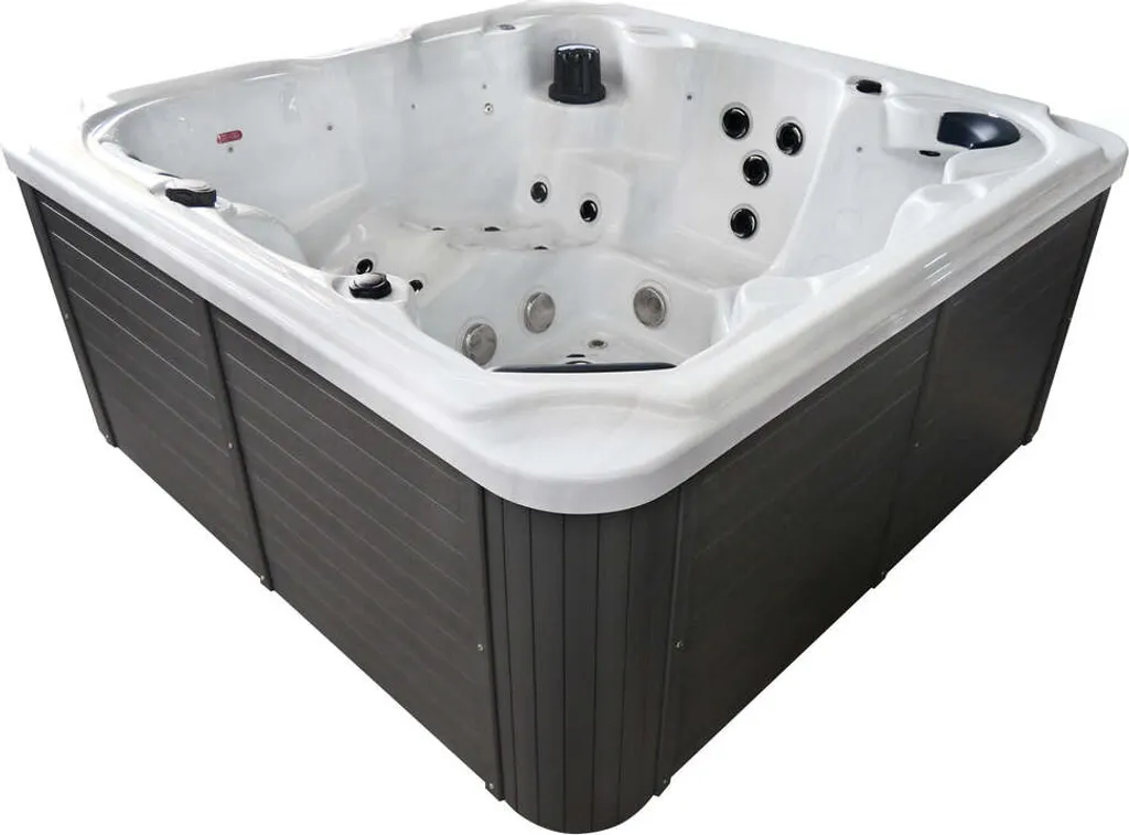 Outdoorwhirlpool Oasis Maxi Weiß Inkl. Treppe Und Abdeckung - 210 X 210 X 92cm 3 Outdoorwhirlpool Oasis Maxi Weiß Inkl. Treppe Und Abdeckung - 210 X 210 X 92cm