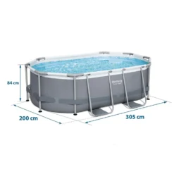 Bestway 5614A Power Steel Ovaler Oberirdischer Pool 305x200x84cmHöhe (cm): 84, Breite (cm): 305, Zusammensetzung: PVC, Länge (cm): 200, Gestalten: Oval, Maße: 3 - 3,99 M, Filterpumpe: 58381 41 Bestway 5614A Power Steel Ovaler Oberirdischer Pool 305x200x84cmHöhe (cm): 84, Breite (cm): 305, Zusammensetzung: PVC, Länge (cm): 200, Gestalten: Oval, Maße: 3 - 3,99 M, Filterpumpe: 58381 -Bestintex Geschaft d49608bf213111690fc122a26692504e