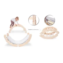 MAMOI® Kletterbogen, Kletterdreieck, Baby Klettern Mit Kissen, Regenbogenwippe Aus Holz, Holzbogen Für Kinder, Klettergerüst Indoor Ab 1/2/3 Jahre -Bestintex Geschaft d5a92289bb048c9286b667d4dbfefec6