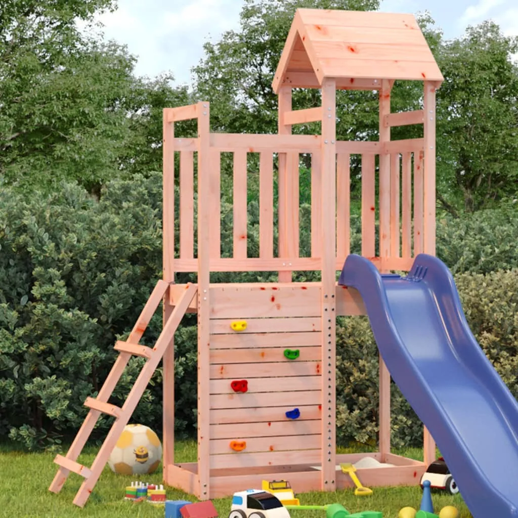 VidaXL Spielturm Mit Leiter Kletterwand Massivholz Douglasie 4 VidaXL Spielturm Mit Leiter Kletterwand Massivholz Douglasie – Bild 2