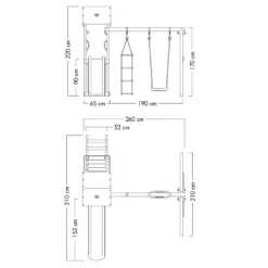 WICKEY Spielturm Klettergerüst TinyPlace Mit Schaukel & Rutsche, Kletterturm Mit Sandkasten, Leiter & Spiel-Zubehör - Blau -Bestintex Geschaft d61410aee86de65a88f2cd79430adf79