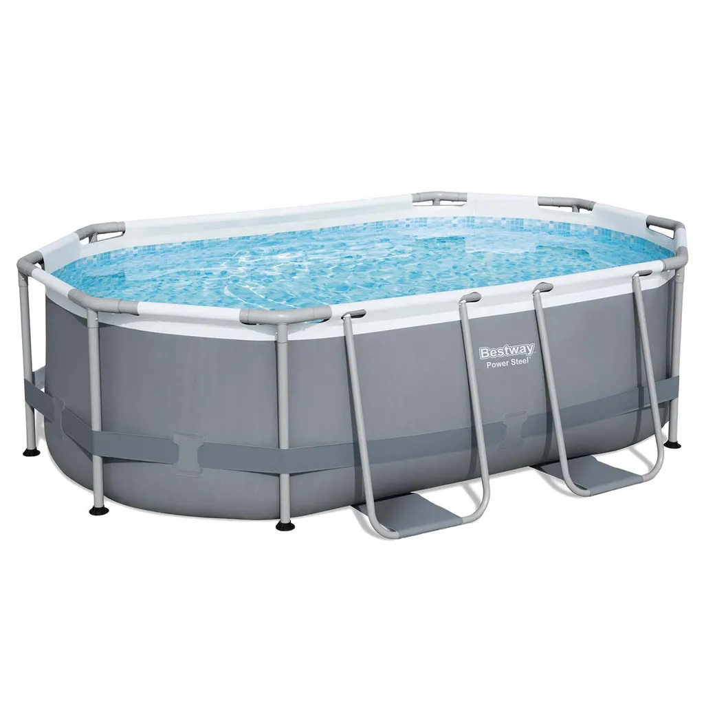 Bestway 5614A Power Steel Ovaler Oberirdischer Pool 305x200x84cmHöhe (cm): 84, Breite (cm): 305, Zusammensetzung: PVC, Länge (cm): 200, Gestalten: Oval, Maße: 3 - 3,99 M, Filterpumpe: 58381 3 Bestway 5614A Power Steel Ovaler Oberirdischer Pool 305x200x84cmHöhe (cm): 84, Breite (cm): 305, Zusammensetzung: PVC, Länge (cm): 200, Gestalten: Oval, Maße: 3 - 3,99 M, Filterpumpe: 58381