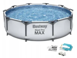 Bestway® Steel Pro MAX™ Frame Pool Ohne Pumpe Ø 305 X 76 Cm, Lichtgrau, Rund -Bestintex Geschaft d75b82e1e0f8f418752968234ae556c0