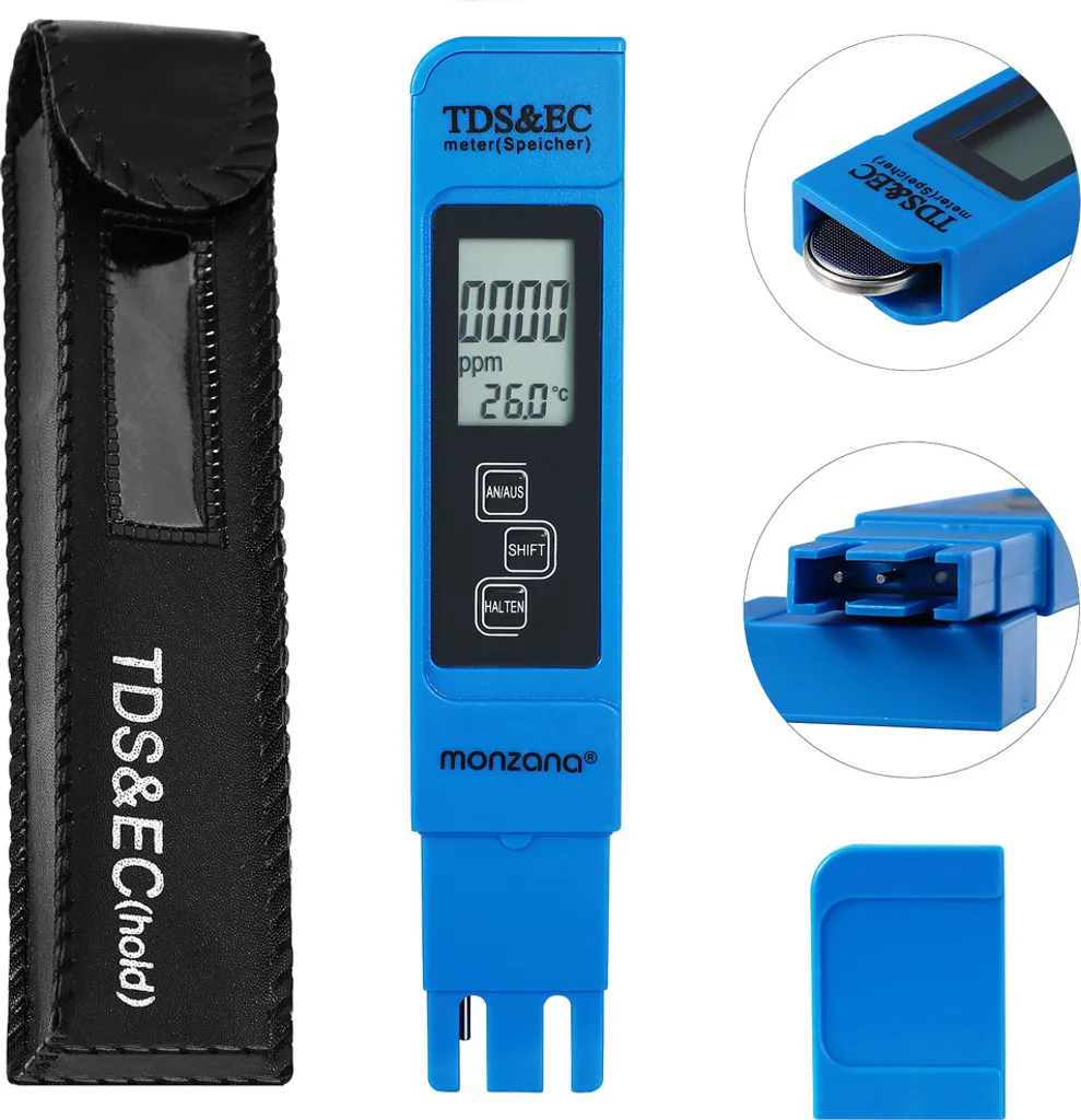 Monzana Wassertester Pool 3 Geräte Set Messgerät PH EC Temp Tester Digital Wasserprüfer Wassertestgerät 9 Monzana Wassertester Pool 3 Geräte Set Messgerät PH EC Temp Tester Digital Wasserprüfer Wassertestgerät – Bild 7