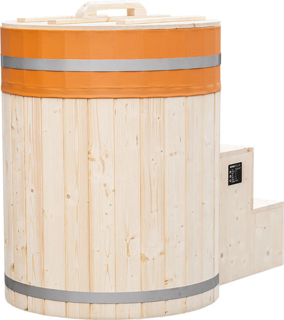 HOME DELUXE - Cold Tub / Badefass (180cm) ARUM - Aus Nordischer Fichte, Mit Integriertem Sitz I Badebottich, Eispool 4 HOME DELUXE - Cold Tub / Badefass (180cm) ARUM - Aus Nordischer Fichte, Mit Integriertem Sitz I Badebottich, Eispool – Bild 2