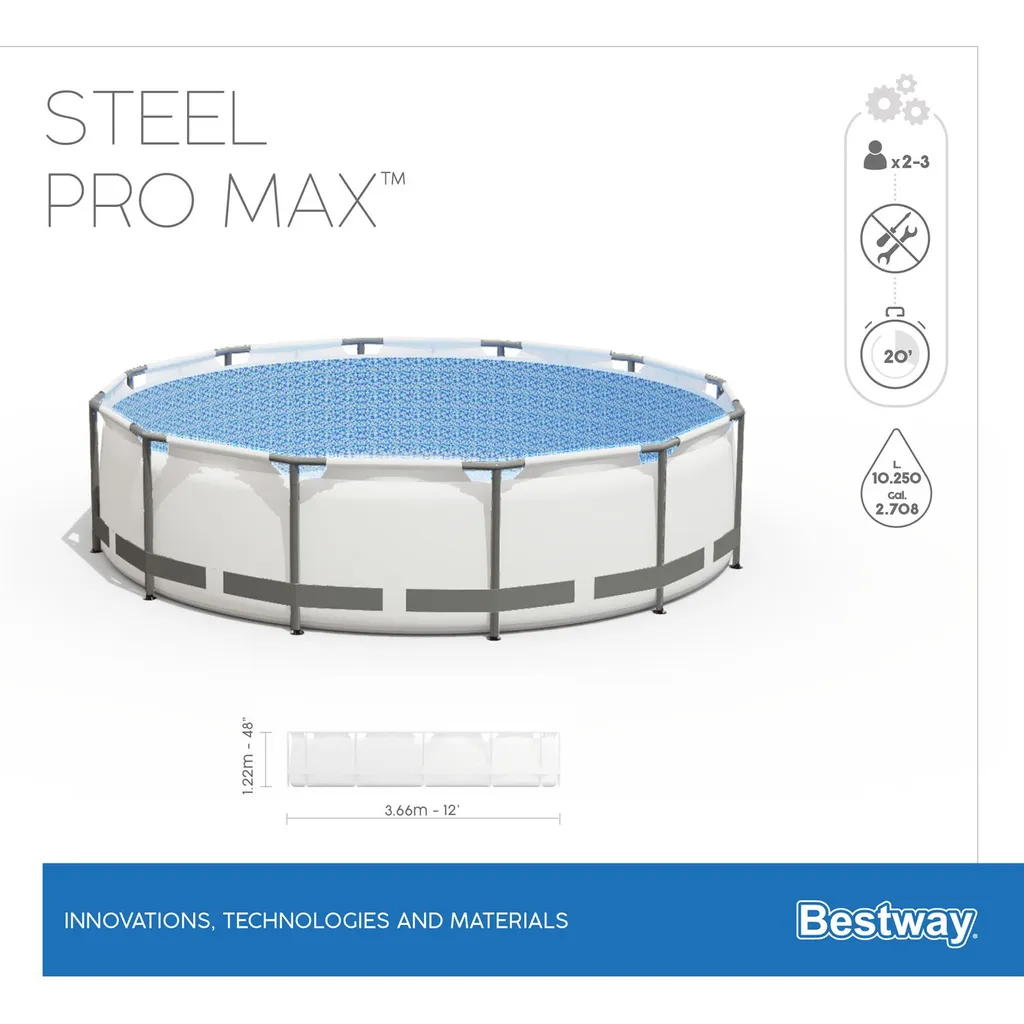 Bestway Frame Pool Komplett-Set Ø 366 X 122 Cm 8 Bestway Frame Pool Komplett-Set Ø 366 X 122 Cm – Bild 6