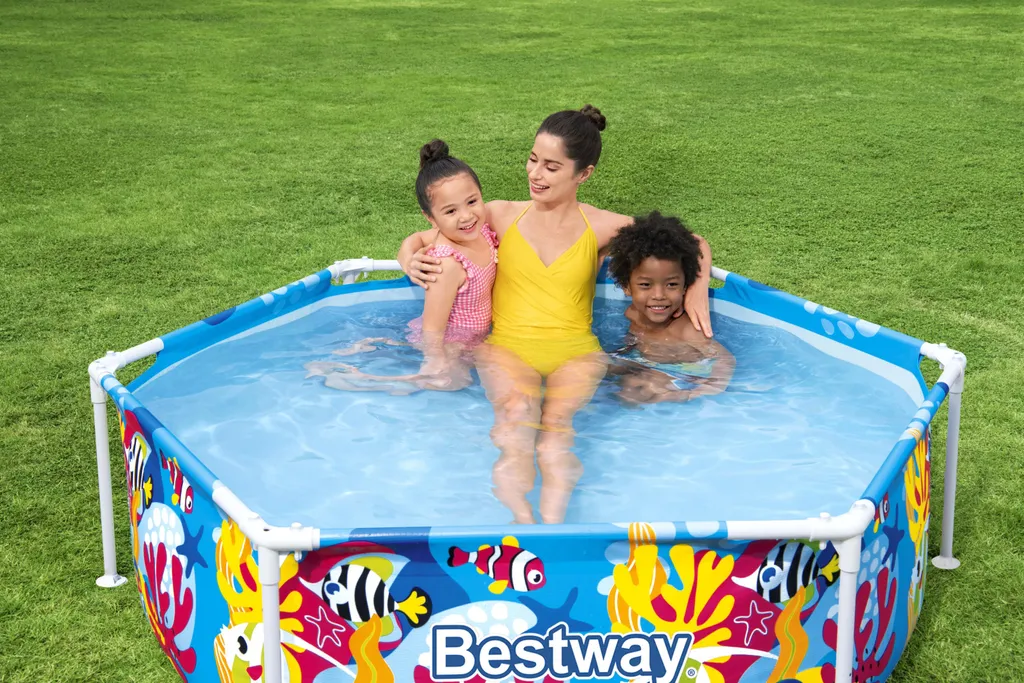 Bestway® Steel Pro™ Aufstellpool Mit Sonnenschutzdach "Splash-in-Shade" Ohne Pumpe Ø 183 X 51 Cm, Buntes Unterwasser-Design, Rund 12 Bestway® Steel Pro™ Aufstellpool Mit Sonnenschutzdach "Splash-in-Shade" Ohne Pumpe Ø 183 X 51 Cm, Buntes Unterwasser-Design, Rund – Bild 10