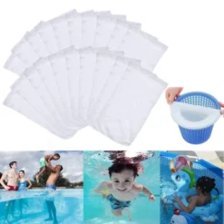 20 Stück Pool Skimmer Filter Socken Net Körbe Skimmer Skimmerkorb Schwimmbad Skimmer Wegwerf Feinfilter Poolzubehör Weiß