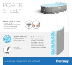 Bestway Power Steel™ Oval Pool Set 424x250x100 Cm, Ovaler Stahlrahmenpool-Set Mit Filterpumpe -Bestintex Geschaft e1129422cef5c1444db1357b9356bc86