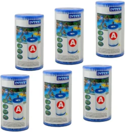 Intex Filterkartusche Typ A, Weiß, Ø 4,7 Cm (Innen) 6 Stück