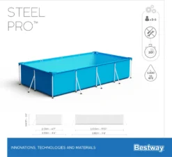BESTWAY 56411 Steel Pro Frame Swimmingpool Filterpumpe Rechteckig 300x201x66cm 28 BESTWAY 56411 Steel Pro Frame Swimmingpool Filterpumpe Rechteckig 300x201x66cm -Bestintex Geschaft e54c9c090728fcd9b7bfc6eded765a69