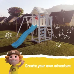 WICKEY Spielturm Klettergerüst MultiFlyer Holzdach Mit Schaukel & Rutsche, Kletterturm Mit Holzdach, Sandkasten, Leiter & Spiel-Zubehör - Violett 12 WICKEY Spielturm Klettergerüst MultiFlyer Holzdach Mit Schaukel & Rutsche, Kletterturm Mit Holzdach, Sandkasten, Leiter & Spiel-Zubehör - Violett -Bestintex Geschaft e65581a6db74fc54b99e151e5325b430 3