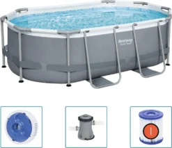 Bestway® Power Steel™ Frame Pool Set Mit Filterpumpe 305 X 200 X 84 Cm, Grau, Oval 24 Bestway® Power Steel™ Frame Pool Set Mit Filterpumpe 305 X 200 X 84 Cm, Grau, Oval -Bestintex Geschaft e6b6a9325b674a43c2428d944b907b76