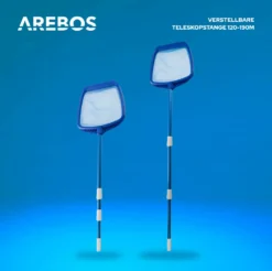 AREBOS Poolkescher Mit Teleskopstange, Poolreinigung Bodenkescher, Länge Von 1,20-1,90 M, Große Aufnahmelippe, Blau -Bestintex Geschaft e6da9b710f3142e9ee4672d2df65db7b