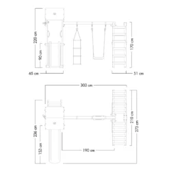 WICKEY Spielturm Klettergerüst TinyLoft Mit Schaukel & Rutsche, Kletterturm Mit Sandkasten, Leiter & Spiel-Zubehör - Blau -Bestintex Geschaft e6f690f38d34bf35c607583e9fadacab