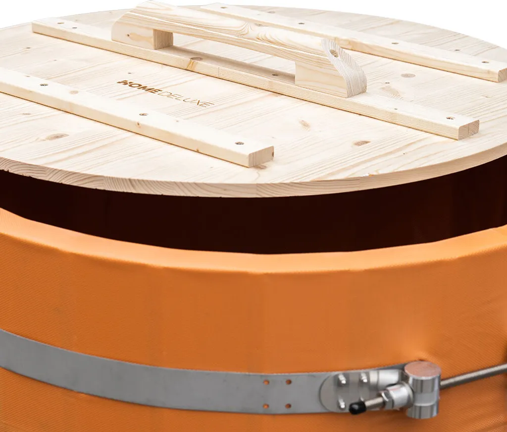 HOME DELUXE - Cold Tub / Badefass (180cm) ARUM - Aus Nordischer Fichte, Mit Integriertem Sitz I Badebottich, Eispool 14 HOME DELUXE - Cold Tub / Badefass (180cm) ARUM - Aus Nordischer Fichte, Mit Integriertem Sitz I Badebottich, Eispool – Bild 12