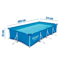 Bestway Steel Pro Framepool 400 X 211 Cm Mit Reinigungset (bundle) - Stahlrahmen Schwimmbecken Mit 7-teilige Pflegeset - Blau -Bestintex Geschaft e84c5670ef2af33f749762fca6a89c83