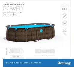 Bestway Power Steel Swim Vista Ovales Schwimmbecken 427 X 250 X 100 Cm -Bestintex Geschaft e8c221ce0c1f16fe203cfe6653f80d6a