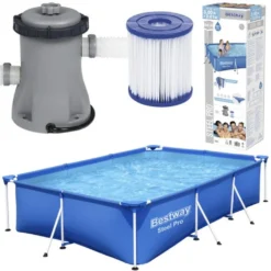 Bestway Frame Pool Deluxe Splash-Steel Pro 300 X 200 X 66 Cm, Mit Ablassventil, 3300 L -Bestintex Geschaft e9afa8d7f10caa0d3f4309d7d891584c
