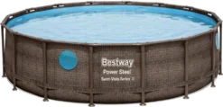 Bestway Power Steelâ„¢ Frame Pool Komplett-Set, Rund, 488x122cm, 56725