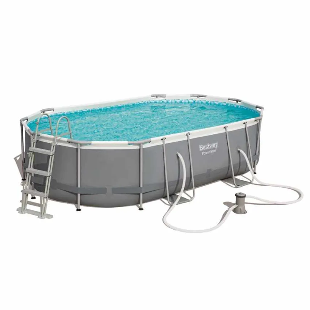 Bestway Power Steel Frame Pool Komplettset, Oval, 488 X 305 X 107 Cm (56448) 18 Bestway Power Steel Frame Pool Komplettset, Oval, 488 X 305 X 107 Cm (56448) – Bild 16