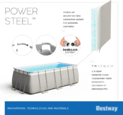 Bestway Power Steel Swimmingpool-Set Rechteckig 549x274x122 Cm -Bestintex Geschaft ee4e1584798e07ad0ead9ca0f9605060