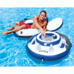 Intex 56822 Poolbar, Megakühler Ø 89 Cm, Getränkekühler, 5 Getränkehalter, Fassungsvermögen 24 Getränkedosen -Bestintex Geschaft f1849393fd837ead4517717dee674fba