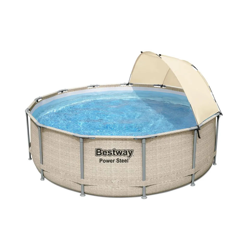 Bestway Power Steel™ Frame Pool Komplett-Set, Rund, 396x107cm, 5614V 4 Bestway Power Steel™ Frame Pool Komplett-Set, Rund, 396x107cm, 5614V – Bild 2
