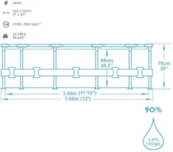 Bestway Pool Steel PRO Frame CM. 366X76 FUORITERRA, Farbe -Bestintex Geschaft f4d28c501ea317d4412a6a49c39994bd