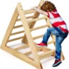 COSTWAY Kletterdreieck Aus Holz, Klettergeruest Fuer Kleinkinder Ab 3 Jahren, Zur Entwicklung Grobmotorischer Faehigkeiten, Natur -Bestintex Geschaft f54ca4951d58d883cfd4dd812579efe8