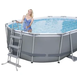 Bestway Power Steel™ Frame Pool Komplett-Set, Oval, Mit Filterpumpe, Sicherheitsleiter & Abdeckplane 488 X 305 X 107 Cm, Schwimmbecken, Schwimmen, Pools -Bestintex Geschaft f54d3b5cf9a2c1fe857c0a8d4a820c61