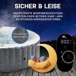 Miweba MSpa Whirlpool Comfort Ottoman C-OM061 - Indoor & Outdoor-Whirlpool - Aufblasbar Mit Rattan Optik - 6 Personen - UV-C Filter - Anti-Frost-System - Verschließbare Poolabdeckung -Bestintex Geschaft f591388c1eacabf54a0a55f18dc51872
