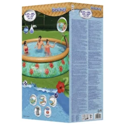 Bestway Fast Set™ Pool-Set Mit Filterpumpe "Paradise Palms", Rund, 457x84cm, 57416 -Bestintex Geschaft f76f1afcd237bc33de81e0bfb6971feb