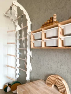 MAMOI® Klettergerüst Indoor, Sprossenwand Für Kinderzimmer, Turnringe Kinder Für Klettern, Kletterwand Und Spielgeräte, Midi Turngeräte Mit Klimmzugstange Für Drinnen, Sportgeräte Ab 3 Jahren -Bestintex Geschaft f7a2efbad09ac2d7d792f708f892c703