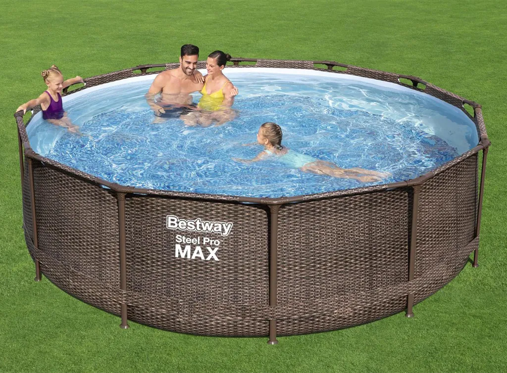 BESTWAY 56709 Steel Pro Max Frame Pool Set Rund Filterpumpe Leiter Braun 366x100 14 BESTWAY 56709 Steel Pro Max Frame Pool Set Rund Filterpumpe Leiter Braun 366x100 – Bild 12
