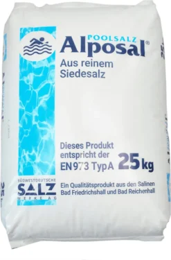 Alposal Poolsalz 25 Kg - Reinstes Siedesalz 99,9%, Auch Für Chlorinator
