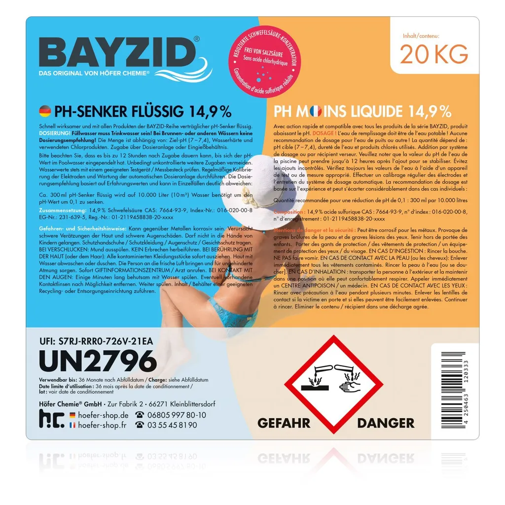 1 X 20 Kg BAYZID® PH Minus Flüssig 14,9% 5 1 X 20 Kg BAYZID® PH Minus Flüssig 14,9% – Bild 3