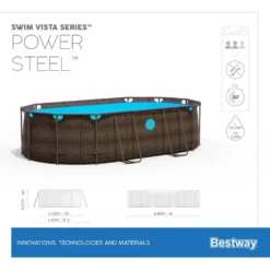 Bestway Power Steel™ Frame Pool Komplett-Set, Oval, 488x305x107cm, 56946 -Bestintex Geschaft f97dadd8cc157deb83f234c367d8bc6a