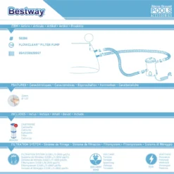 Bestway Flowclear Filterpumpe 3.028 L/h, 58386 -Bestintex Geschaft fa07b7faae197b4af344298f1ffcab18