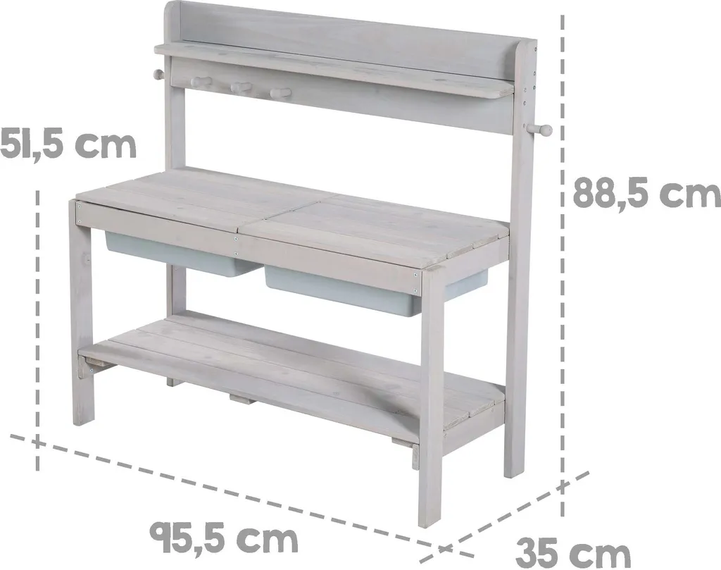 Roba Kinder Outdoor+ Gartenküche 'Fun', Holz, Matschküche Mit Abnehmbarer Abdeckung, Wetterfest 5 Roba Kinder Outdoor+ Gartenküche 'Fun', Holz, Matschküche Mit Abnehmbarer Abdeckung, Wetterfest – Bild 3