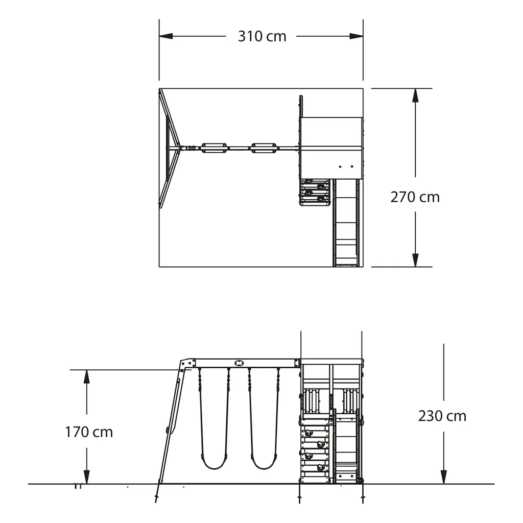 Backyard Discovery Spielturm Aurora Aus Holz | XXL Spielhaus Für Kinder Mit Rutsche, Schaukeln Und Kletterleiter | Stelzenhaus Für Den Garten 5 Backyard Discovery Spielturm Aurora Aus Holz | XXL Spielhaus Für Kinder Mit Rutsche, Schaukeln Und Kletterleiter | Stelzenhaus Für Den Garten – Bild 3