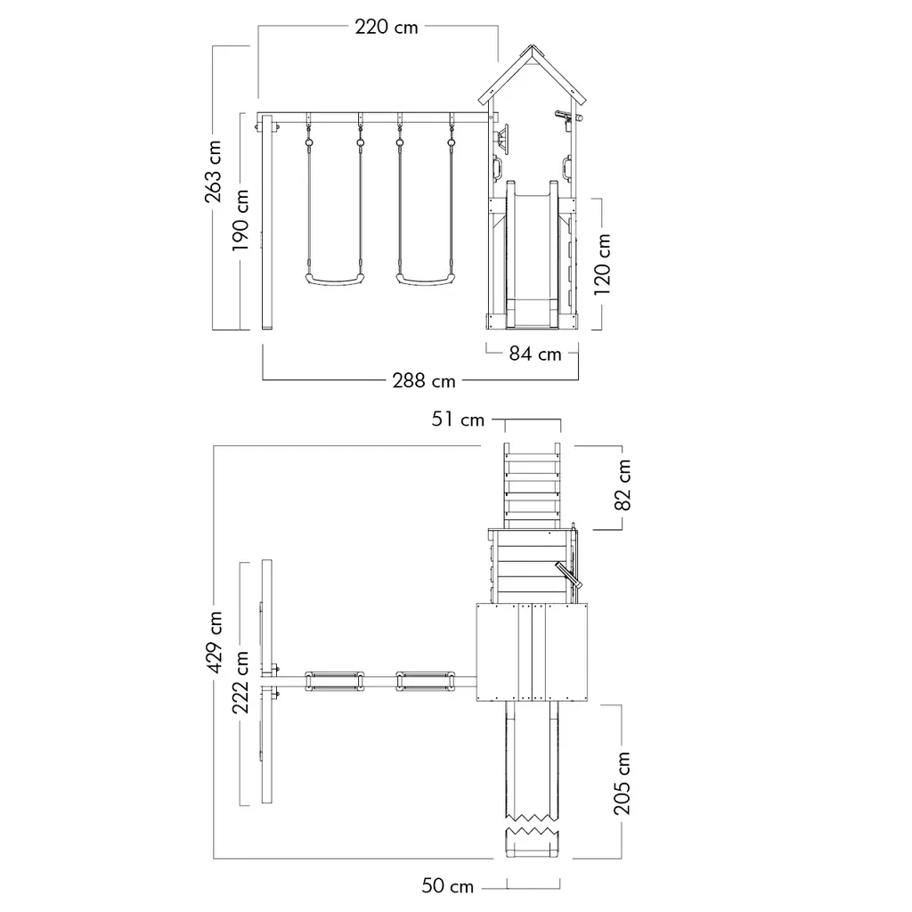 WICKEY Spielturm Klettergerüst MultiFlyer Holzdach Mit Schaukel & Rutsche, Kletterturm Mit Holzdach, Sandkasten, Leiter & Spiel-Zubehör - Violett 8 WICKEY Spielturm Klettergerüst MultiFlyer Holzdach Mit Schaukel & Rutsche, Kletterturm Mit Holzdach, Sandkasten, Leiter & Spiel-Zubehör - Violett – Bild 6