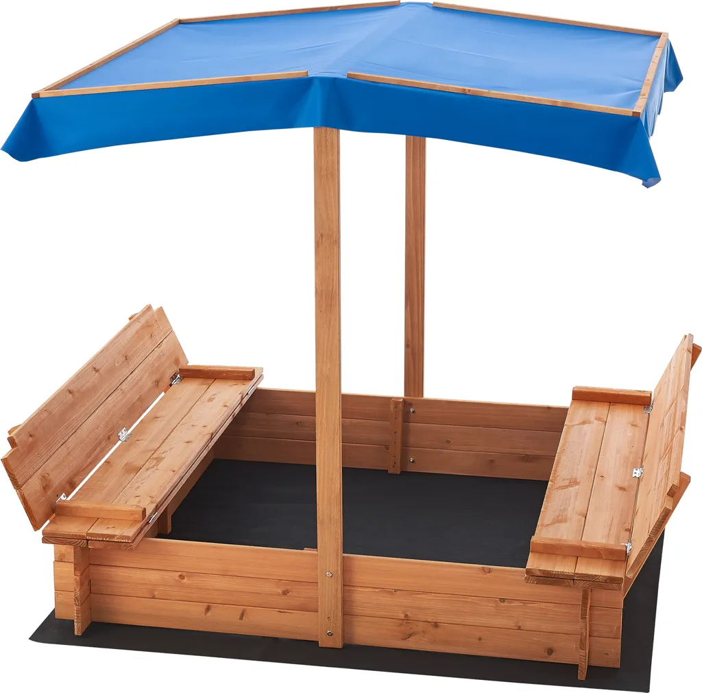Sandkasten Kellenhusen Mit Dach 120 X 120 X 120 Cm Sandbox Mit 2 Klappbaren Sitzbänke Holzsandkasten Sandkiste Tannenholz 6 Sandkasten Kellenhusen Mit Dach 120 X 120 X 120 Cm Sandbox Mit 2 Klappbaren Sitzbänke Holzsandkasten Sandkiste Tannenholz – Bild 4
