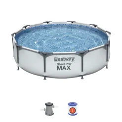 Bestway 56408 Rund Aufstellpool Stahl Pro Max 305x76 CmGestalten: Rund, Maße: 3 - 3,99 M, Filterpumpe: 58381 -Bestintex Geschaft ff40e65ee13eaee29e0a5a48240a06b4